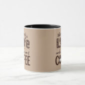 愛と良いコーヒーさえあればそれで充分。マグカップ マグカップ (中央)