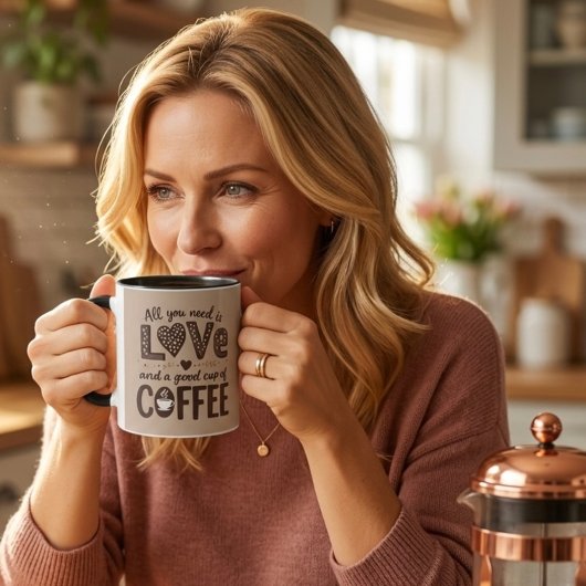 愛と良いコーヒーさえあればそれで充分。マグカップ マグカップ
