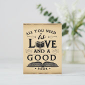 愛と良い本のデザイン ポストカード (スタンド正面)