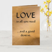 愛と良い歯医者 カード (黄色い花)