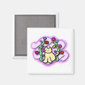 愛と色にあふれた猫庭園 マグネット (正面/裏面)