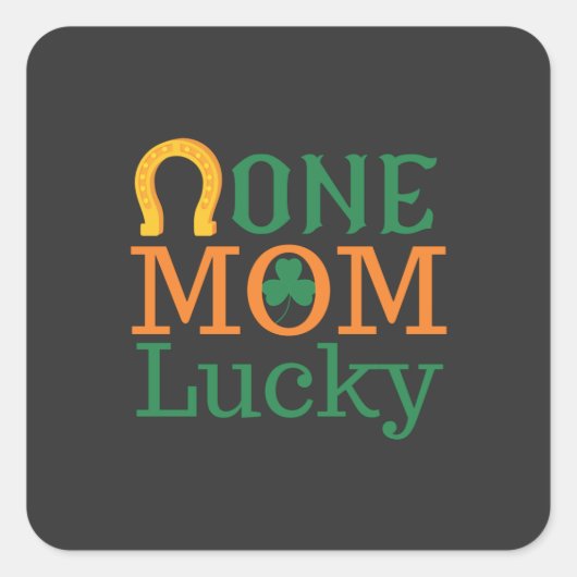 愛と花と母の日を幸せにカラフル スクエアシール (正面)