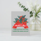 愛と花と母の日を幸せに ポストカード (スタンド正面)