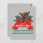 愛と花と母の日を幸せに ポストカード (正面/裏面)