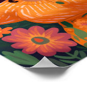 愛と花のために力の中に立つ女性 ポスター (角)