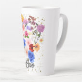 愛と花 カフェラテマグ (右アングル)