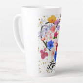 愛と花 カフェラテマグ (左アングル)