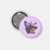 愛と蜘蛛の巣の怠惰な黒猫 マグネット (正面/裏面)