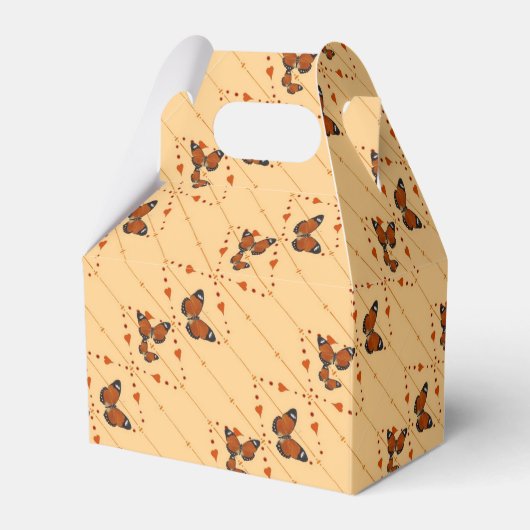 愛と蝶のオレンジ色の対角線 フェイバーボックス (正面サイド)