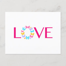 愛と蝶はがき ポストカード