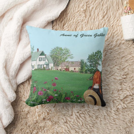 愛と見て、緑の切り妻のアンは置きます クッション (ブランケット)