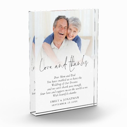 愛と親感謝していの新結婚婚 フォトブロック (左)