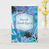 愛と記念日のカードスペイン語で カード (黄色い花)