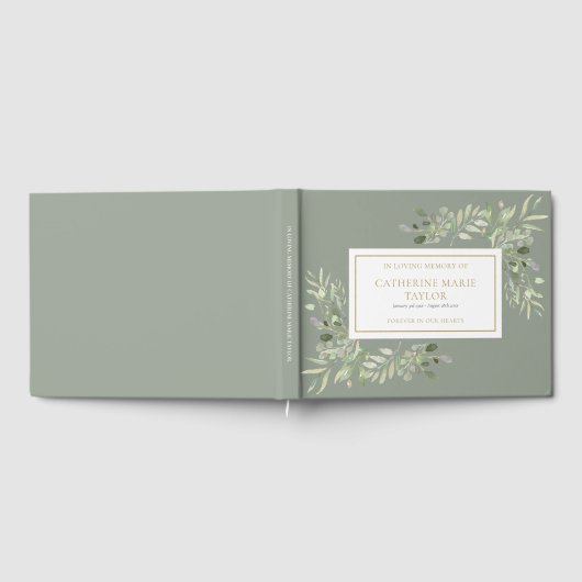 愛と記憶のグリーン 追悼記念 葬儀 ゲストブック (全面)