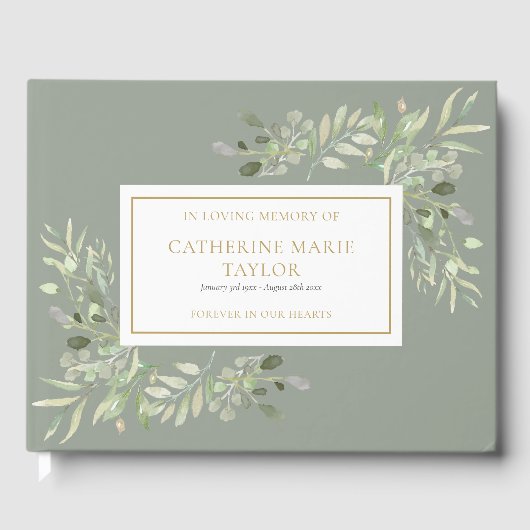 愛と記憶のグリーン 追悼記念 葬儀 ゲストブック (正面)