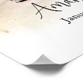 愛と記憶の祭典 ピンクとゴールドの葬儀 ポスター (角)