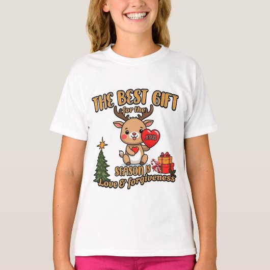 愛と許し:究極のクリスマスプレゼント Tシャツ (正面)