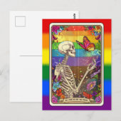 愛と詩に関する万国博覧会：LGBTスケルトンタロット ポストカード (正面/裏面)
