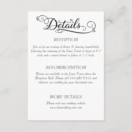 愛と詳細 エンクロージャーカード (裏面)