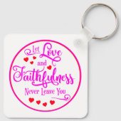 愛と誠実さは絶対に離れする キーホルダー (裏面)
