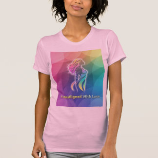 愛と調和するモダンスピリチュアルアート Tシャツ