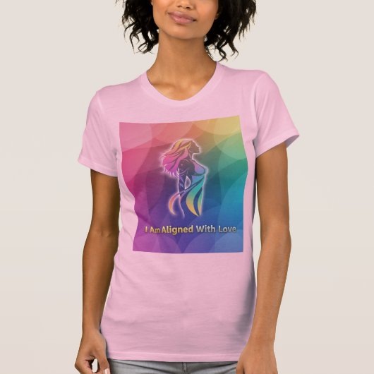 愛と調和するモダンスピリチュアルアート Tシャツ (正面)