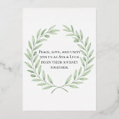 愛と調和のシンボル 箔招待状 (正面)