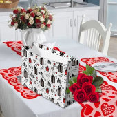 愛と贈り物バレンタインデー手書きグラフィック ラージペーパーバッグ