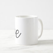 愛と赤いハートかわいらしシンプルデザイン コーヒーマグカップ (正面右)