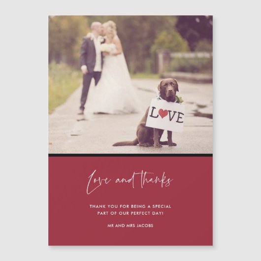 愛と赤感謝していの結婚写真ありがとう (正面)