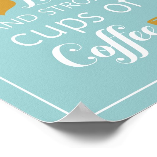 愛と走強いコーヒーの家 ポスター (角)