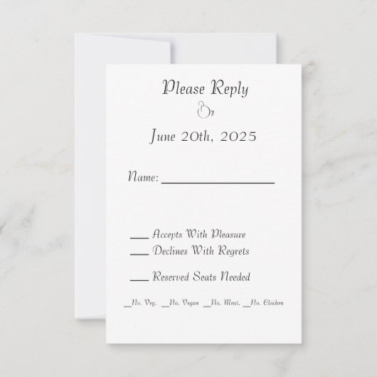 愛と返信 出欠カード (裏面)