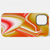 愛と金の抽象的な3Dレインボーアート iPhoneケース (裏面横)