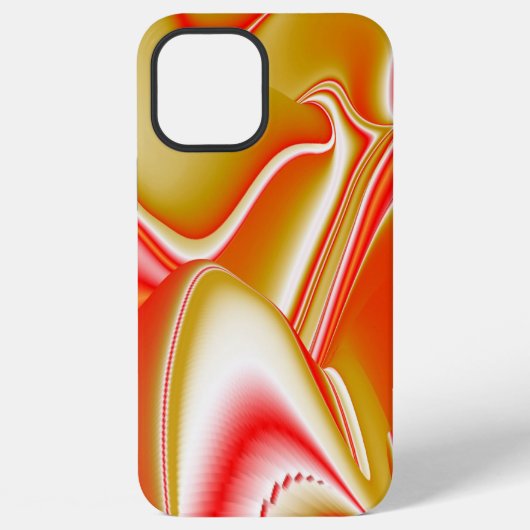 愛と金の抽象的な3Dレインボーアート iPhoneケース (裏面)