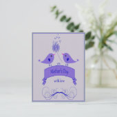 愛と青い鳥の母の日ポストカード ポストカード (スタンド正面)