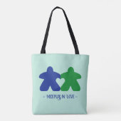 愛と青と緑のトートにミートレップ トートバッグ (裏面)