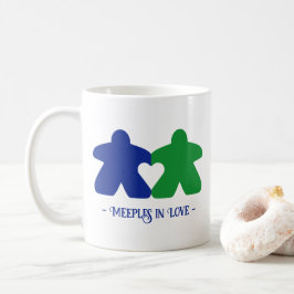 愛と青と緑のマグカップのミートーレ コーヒーマグカップ