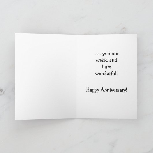愛と風変わり素晴らしい記念日 カード (内部)