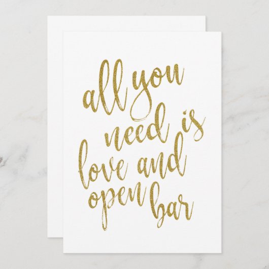 愛と飲み放題があればそれでいいじゃないか、ってとこかな。 招待状 (正面/裏面)