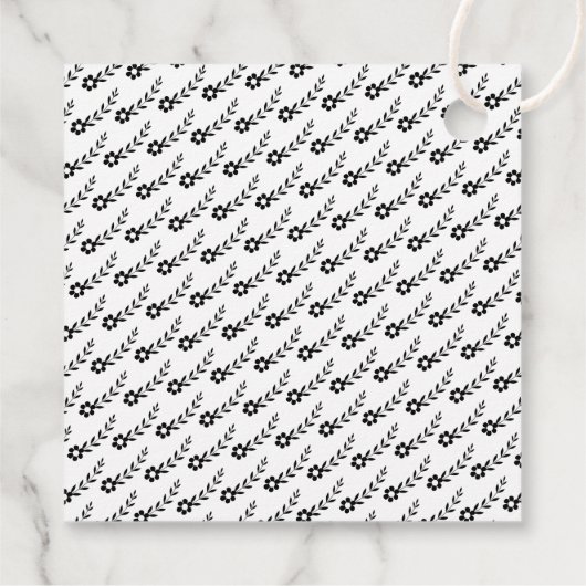 愛と黒感謝していタイポグラフィ花結婚の フェイバータグ (裏面)