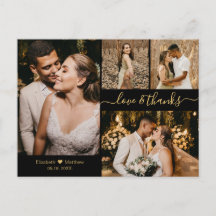 愛と黒感謝してい金ゴールドの結婚ありがとう