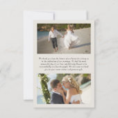 愛と3倍の感謝してい写真ニュートラ結婚ルで サンキューカード (裏面)