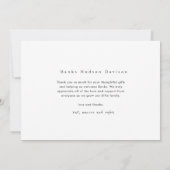 愛と3感謝していフォトベビーサンキューカード 招待状 (裏面)