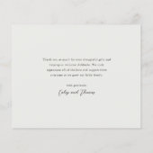 愛と3感謝していフォト新生児サンキューカード (裏面)