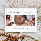 愛と3感謝していフォト新生児サンキューカードFl チラシ