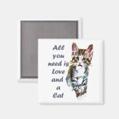 愛とCATおもしろいとインスピレーションが必要 マグネット (正面/裏面)