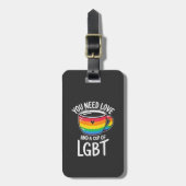 愛とLGBTのカップが必要2025年プライド月 ラゲッジタグ (正面縦)