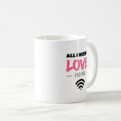 愛とWiFiがあればそれでいい コーヒーマグカップ (正面右)