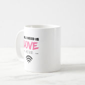 愛とWiFiがあればそれでいい コーヒーマグカップ (正面左)