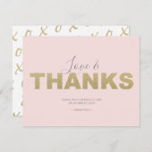 愛とXOXO感謝していありがとう サンキューカード (正面/裏面)